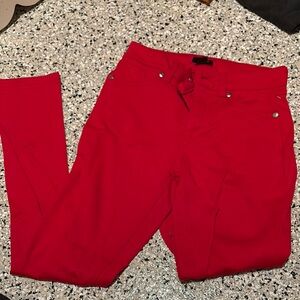 Women's Red Pants- feel close to sweat pants material.